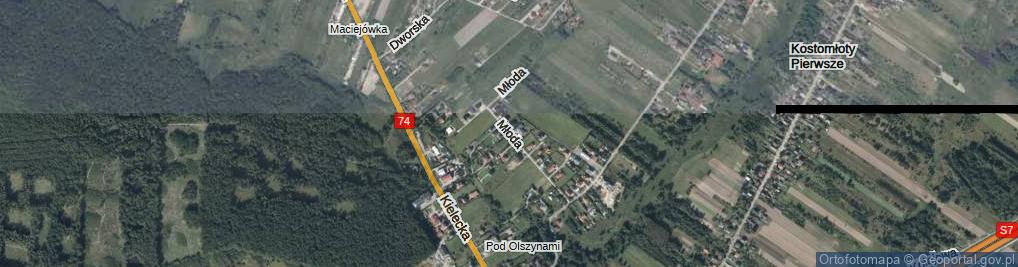 Zdjęcie satelitarne Młoda ul.